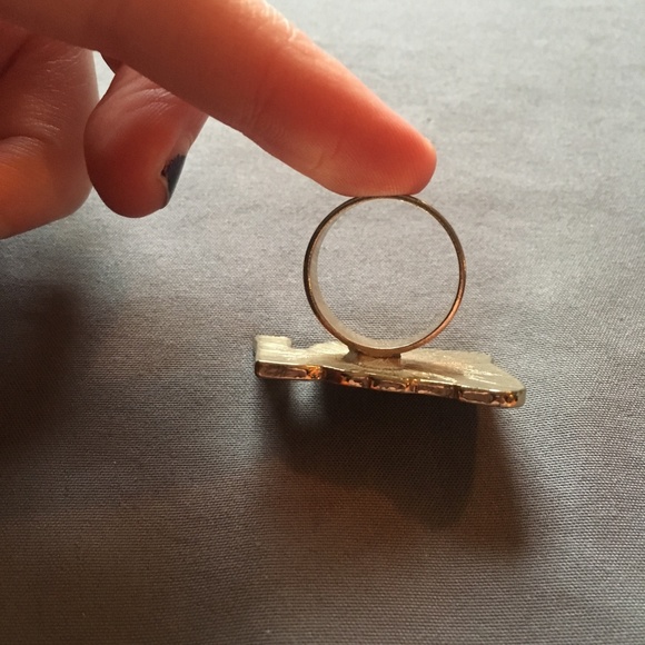 POW! Ring Gold with Black Lettering Forever 21 - Picture 3 of 3